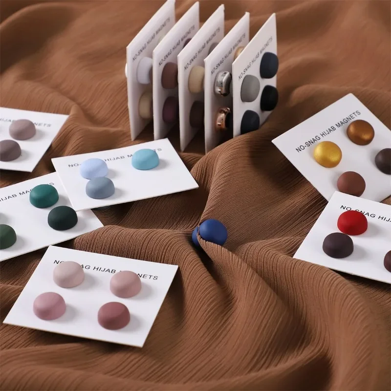 Women Accessories In Wholesale - 4 pièces/carte mat aimant Hijab broches