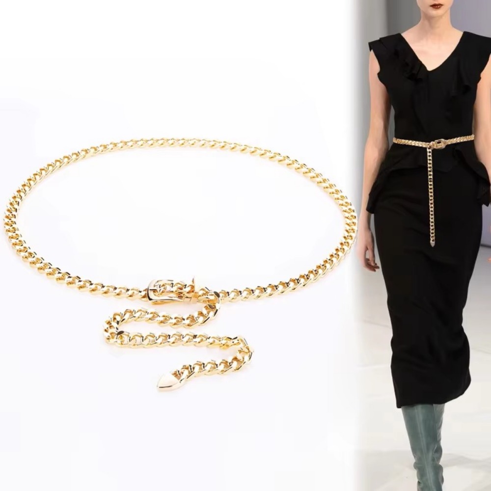 Women'S Jeans Accessories Chain - Ceintures à chaîne en métal simples,