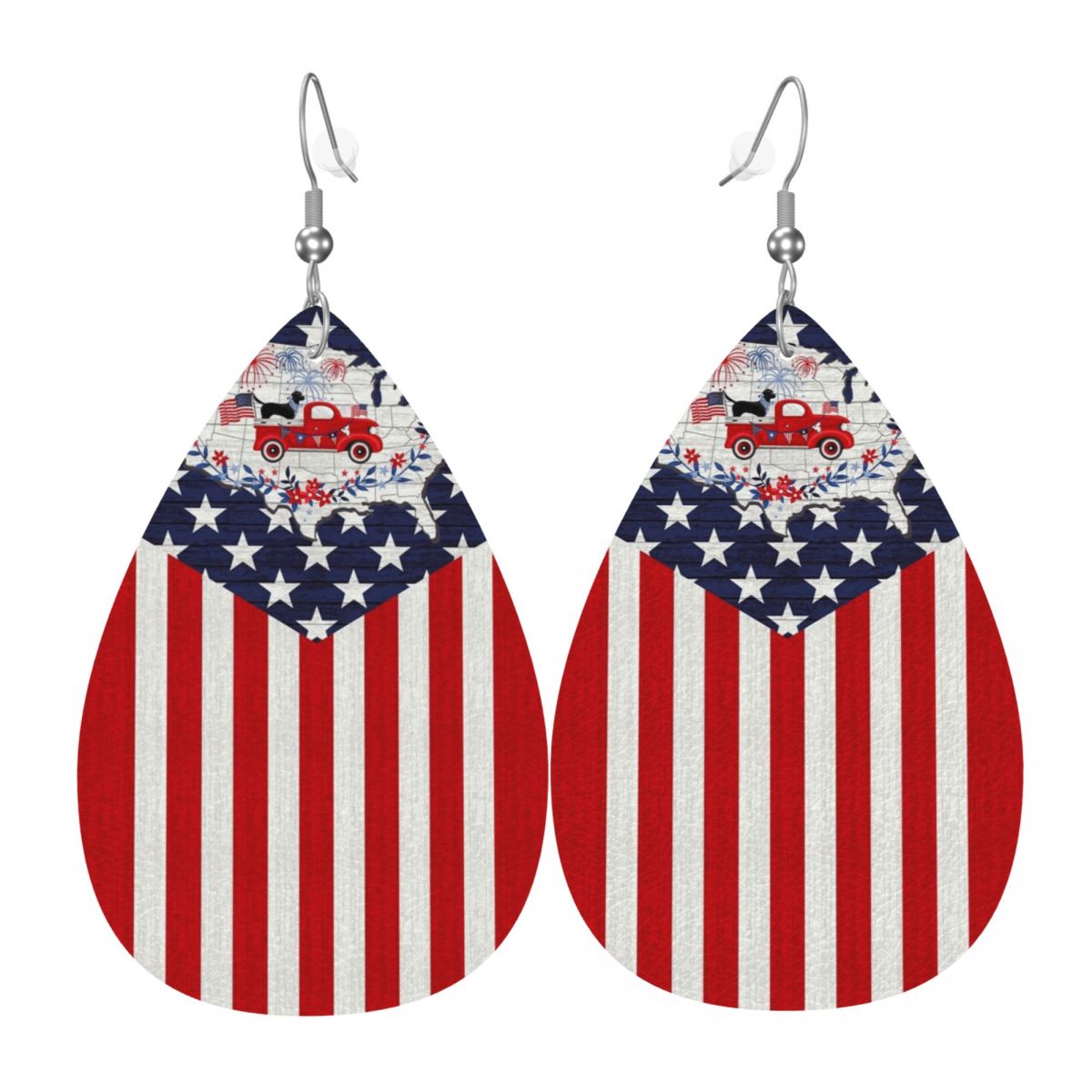 Women Accessories Usa - Boucles d'oreilles en cuir avec panneau