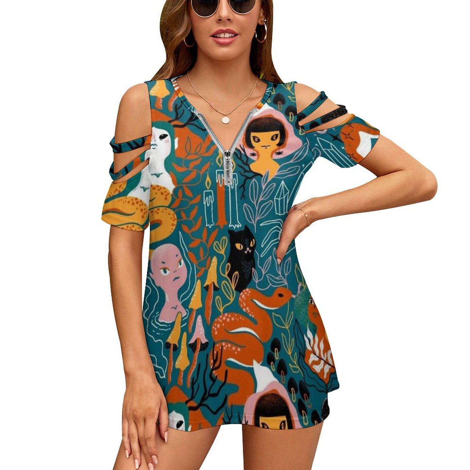 Women Accessories Vector - Coven. Sorcière Magique 16%. Chemise à