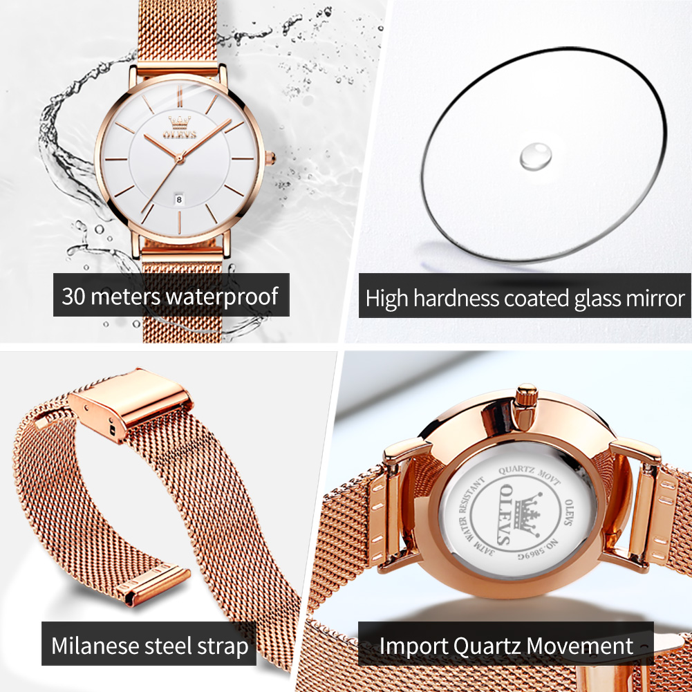 OLEVS femme montre 5869 élégan - Women Accessories Gift Box avis et prix