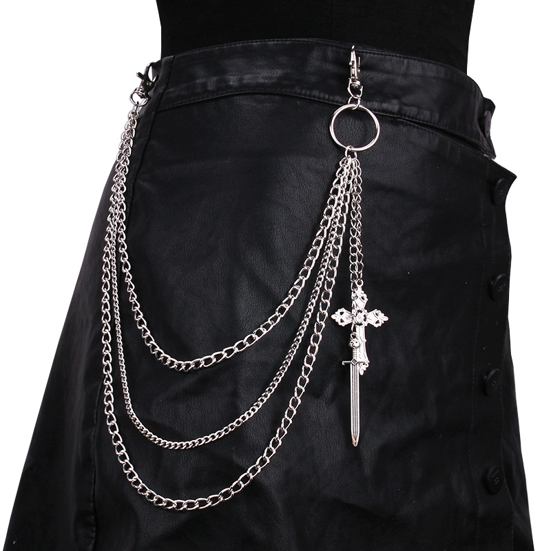Hip Hop crâne croix pantalon t - Women'S Jeans Accessories Chain avis et prix